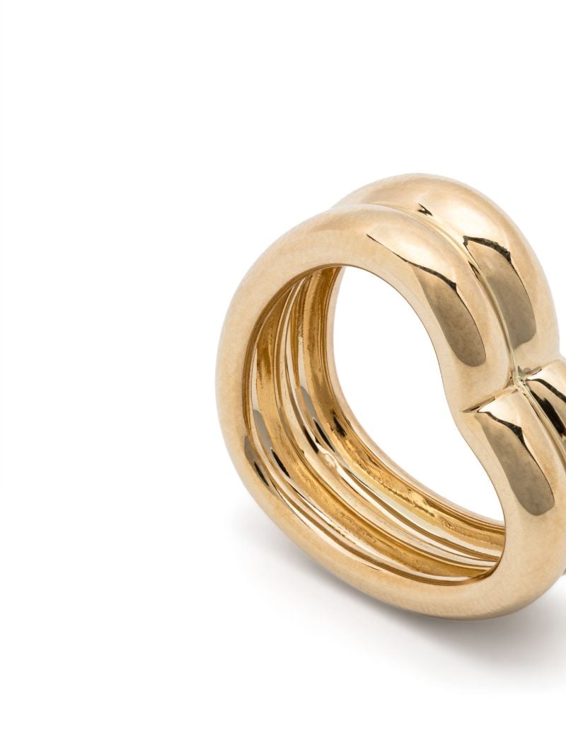 9k Yellow Gold Bague Coeur BouÃ_x0083_Â©e Ring