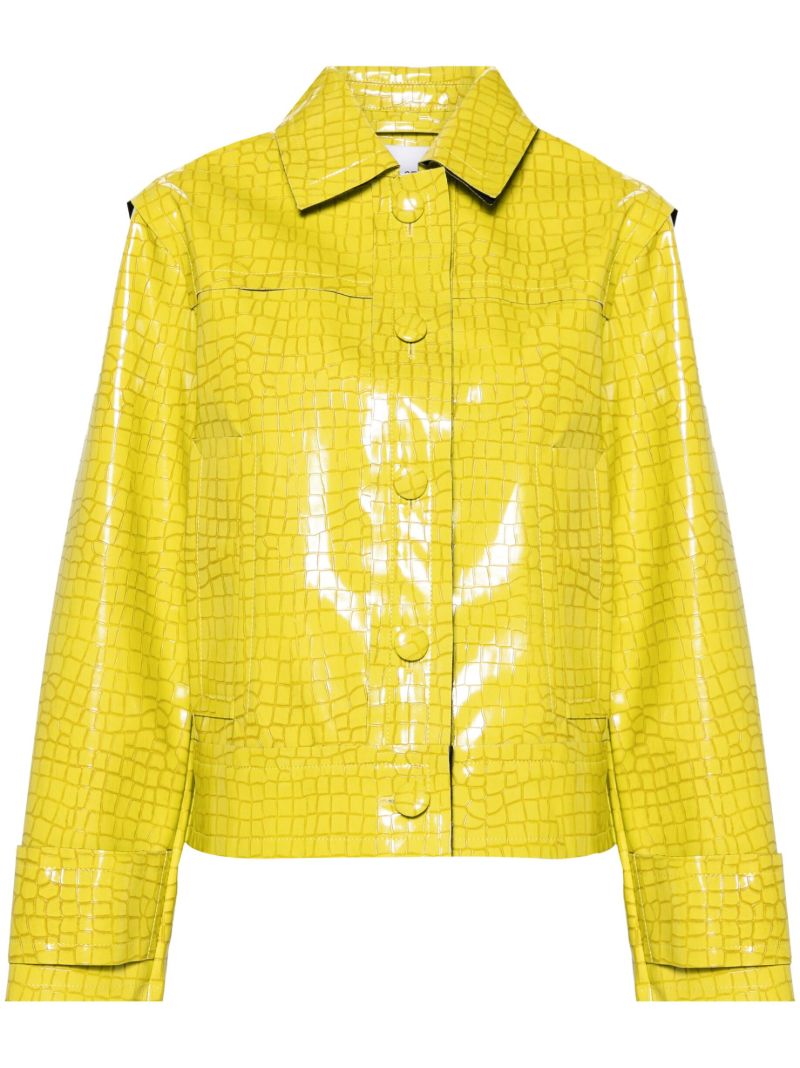 Yellow Libertee Crocodile-embossed Jacket