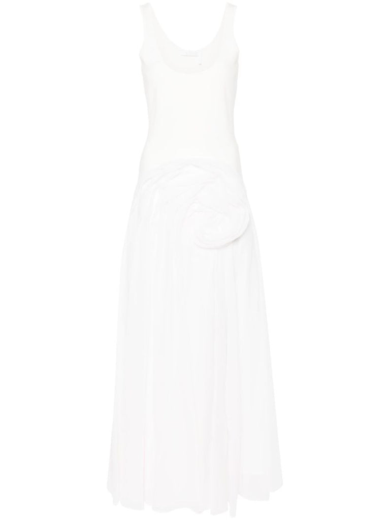 White Panelled Tank Dress