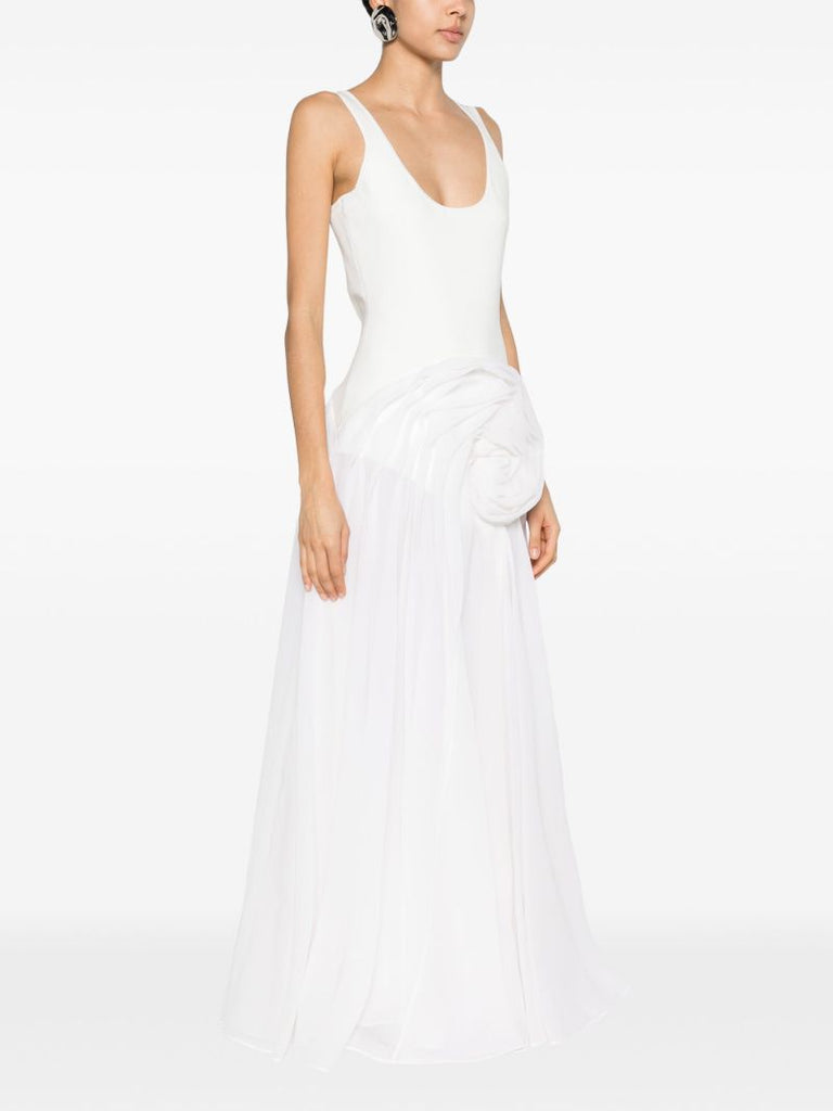 White Panelled Tank Dress