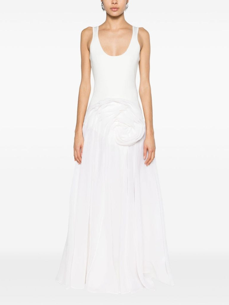 White Panelled Tank Dress