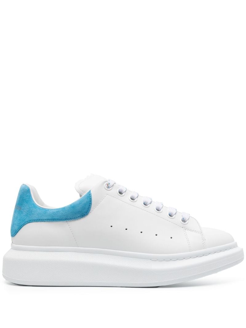 White and Blue Oversized Sneakers