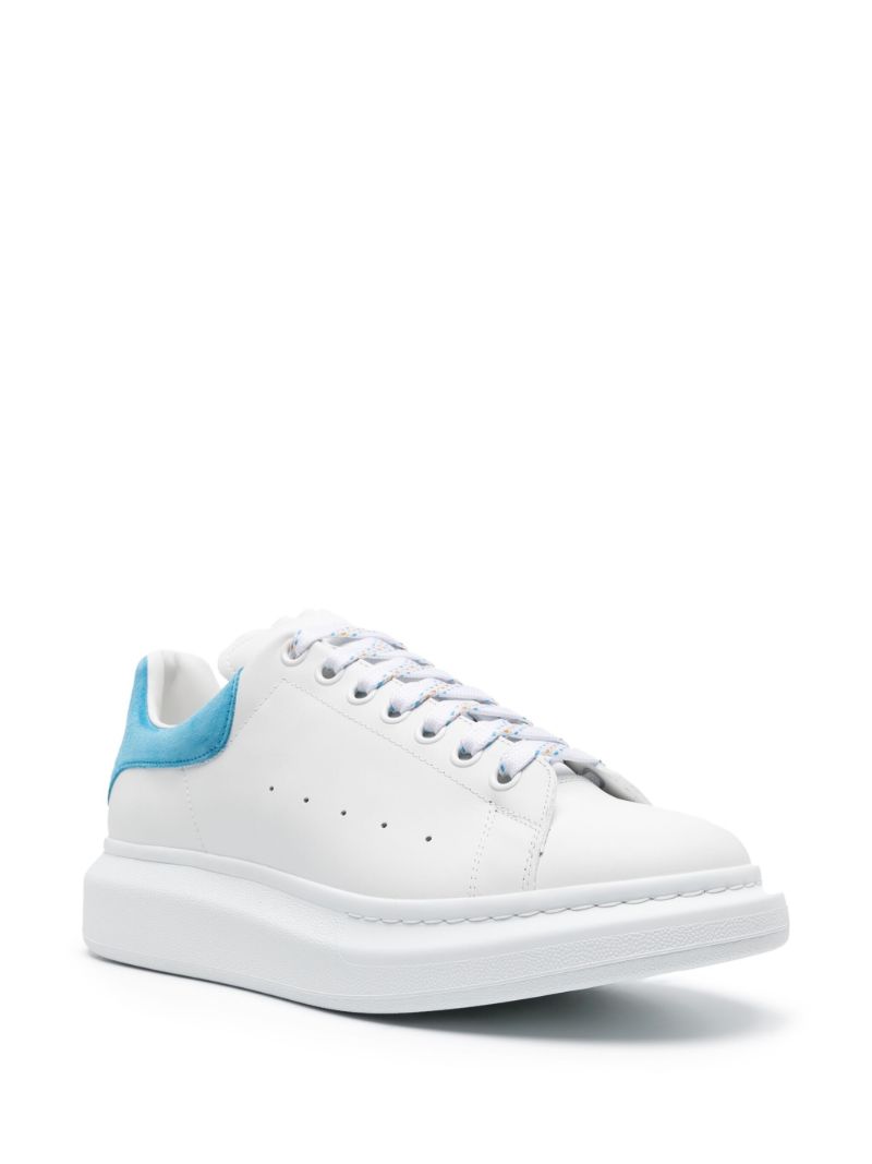 White and Blue Oversized Sneakers