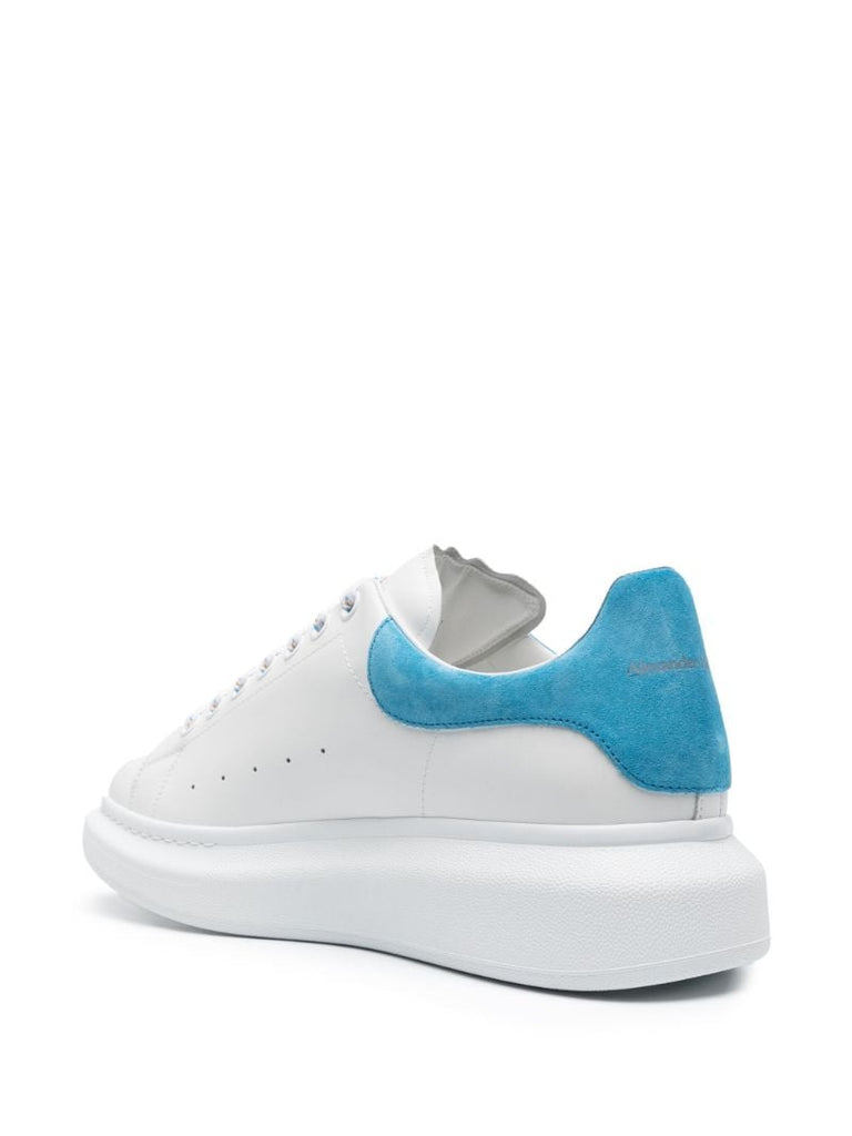 White and Blue Oversized Sneakers