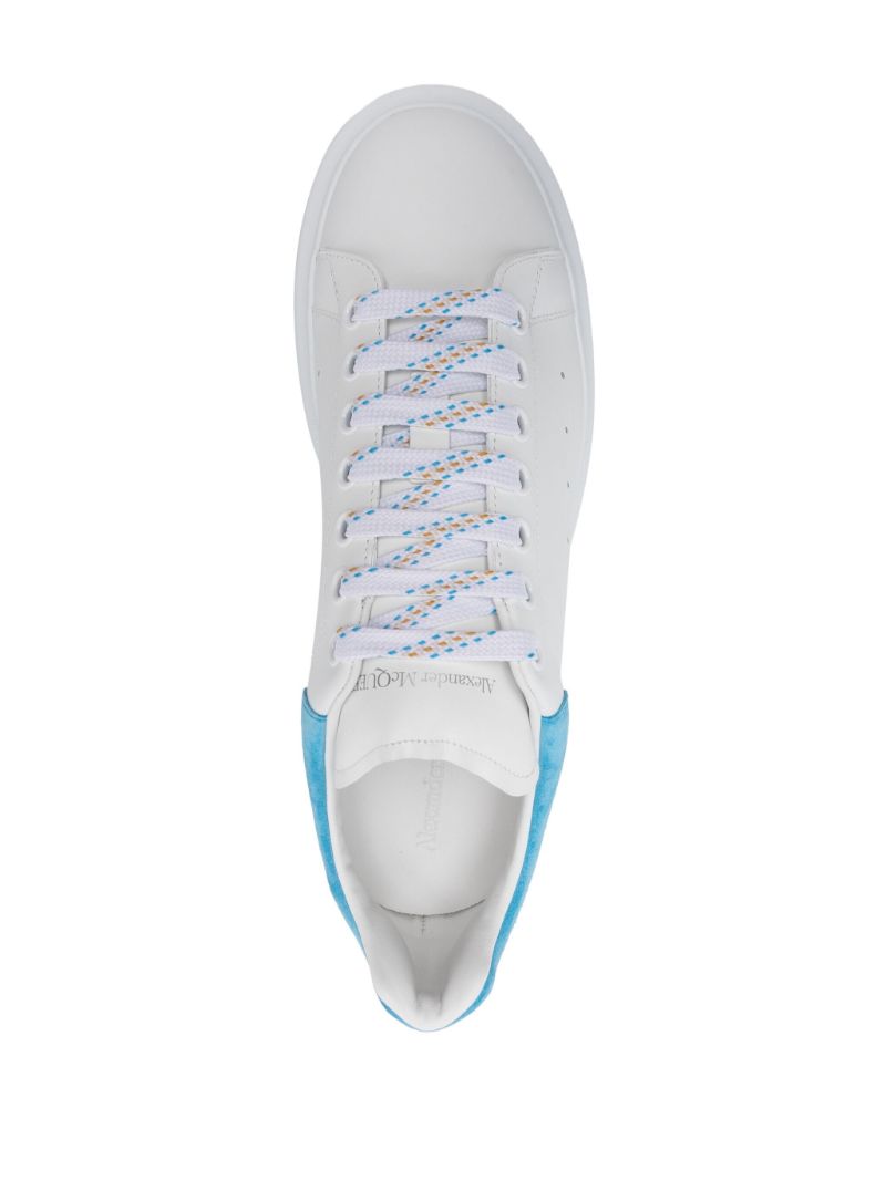 White and Blue Oversized Sneakers