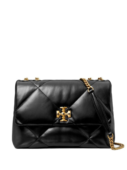 Black Kira Quilted Shoulder Bag