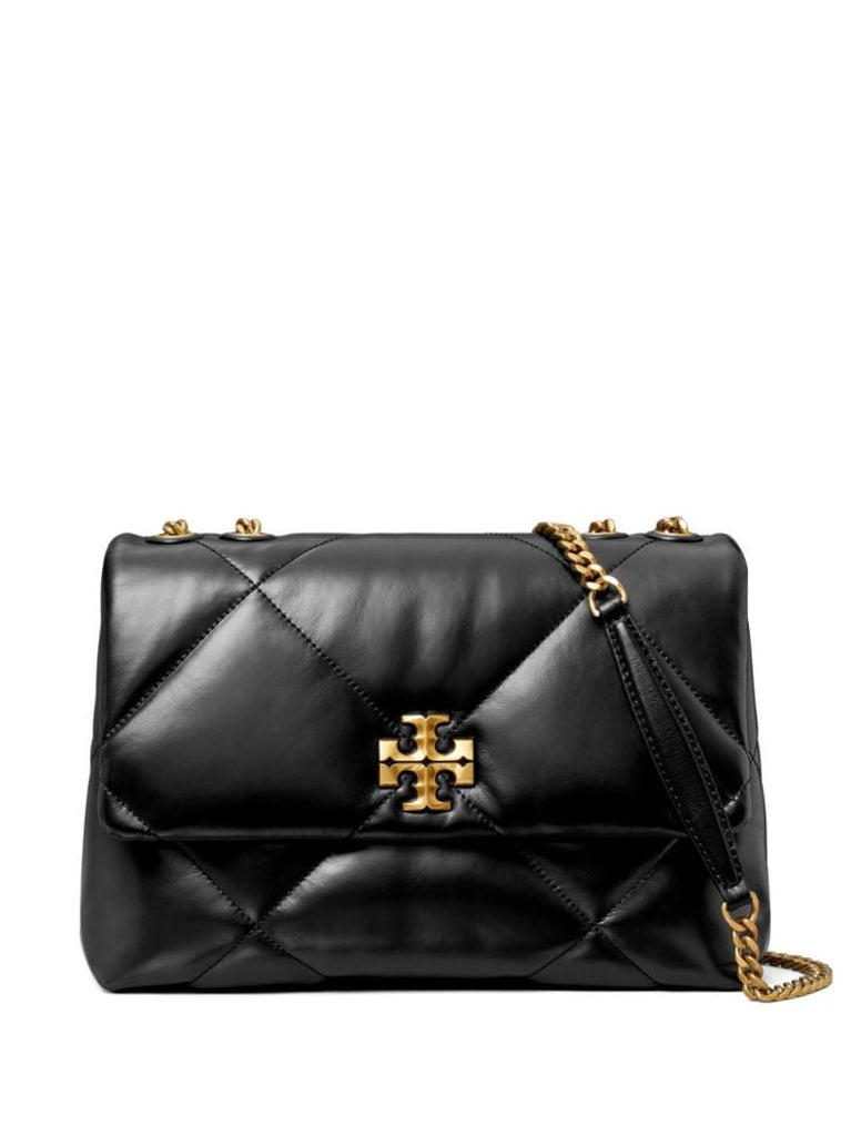 Black Kira Quilted Shoulder Bag