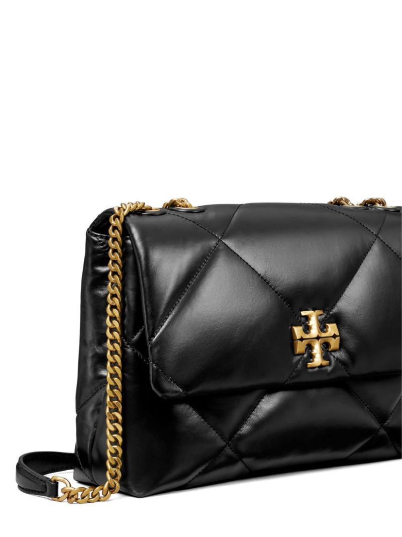 Black Kira Quilted Shoulder Bag
