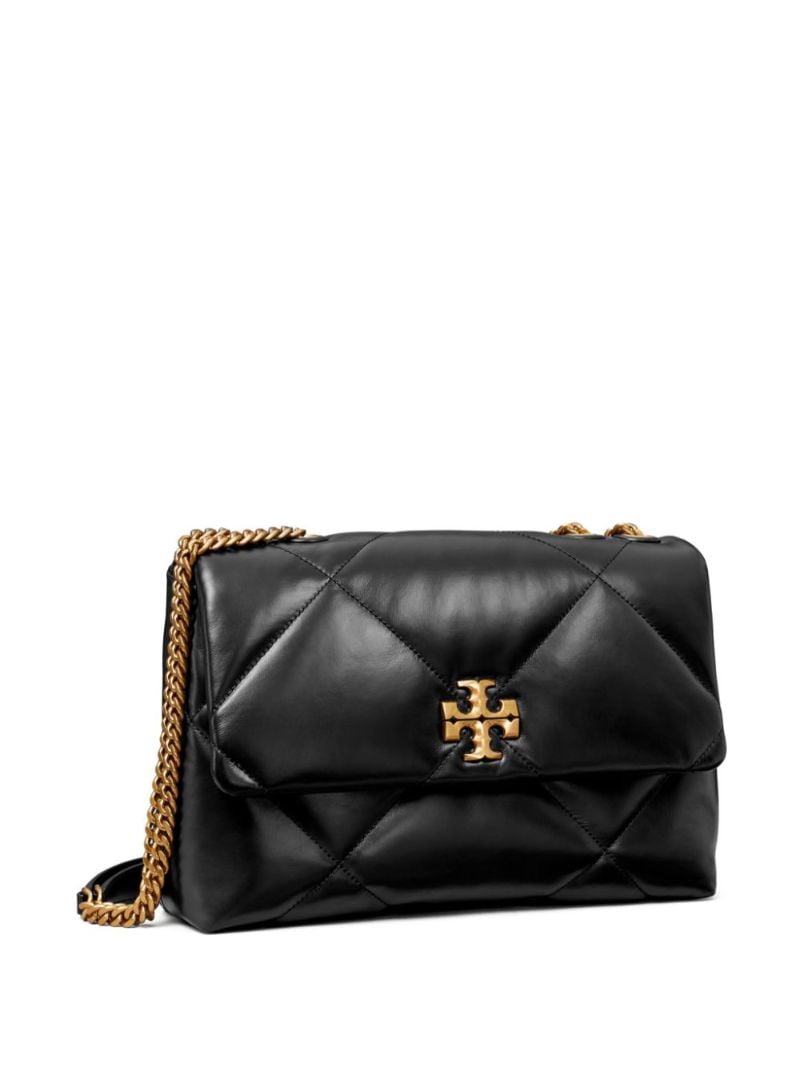 Black Kira Quilted Shoulder Bag