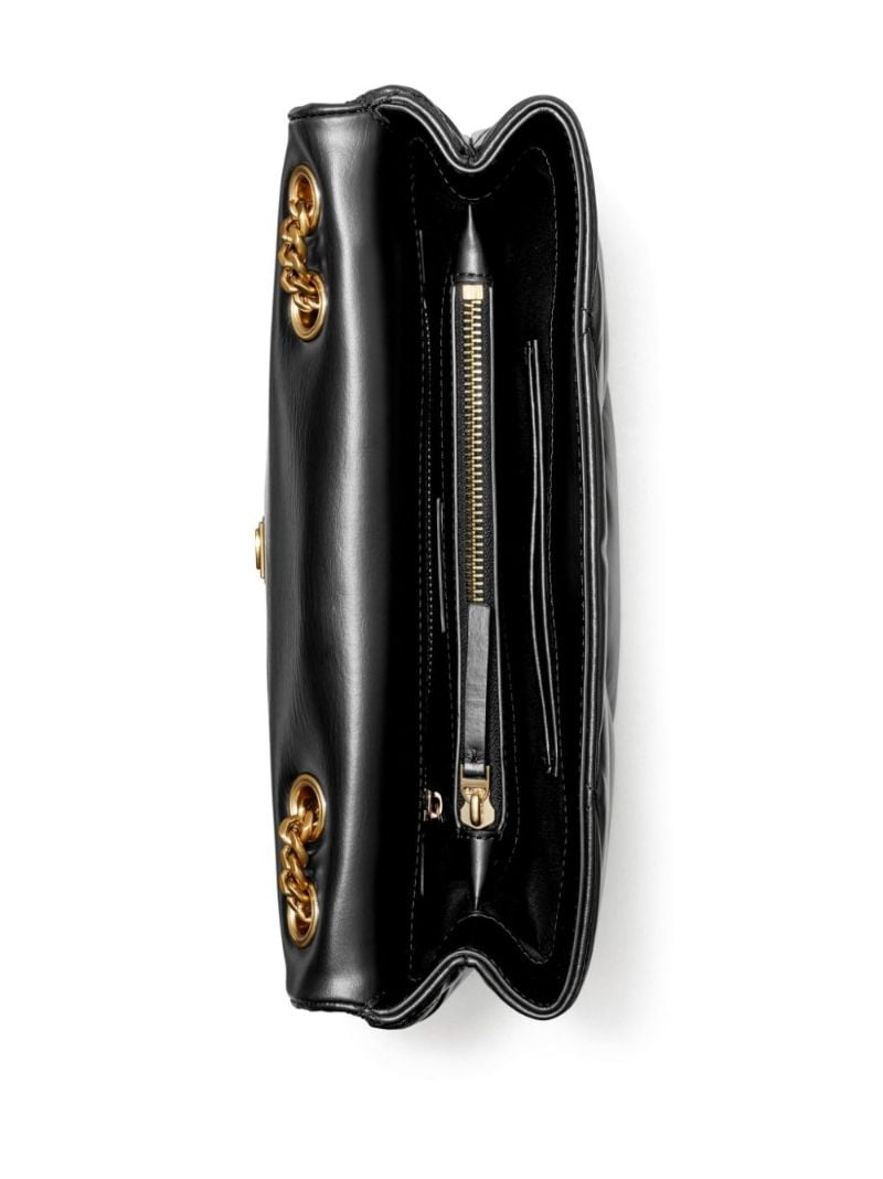 Black Kira Quilted Shoulder Bag