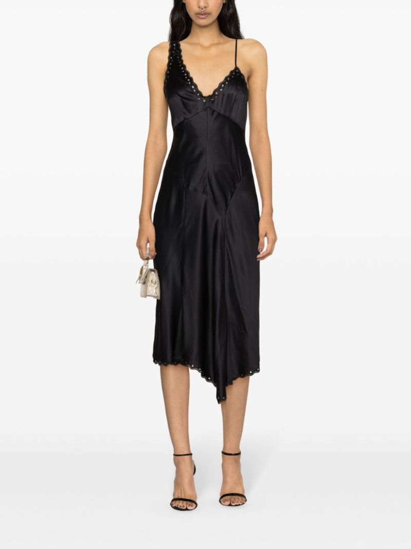 Black Ayrich Silk Slip Dress
