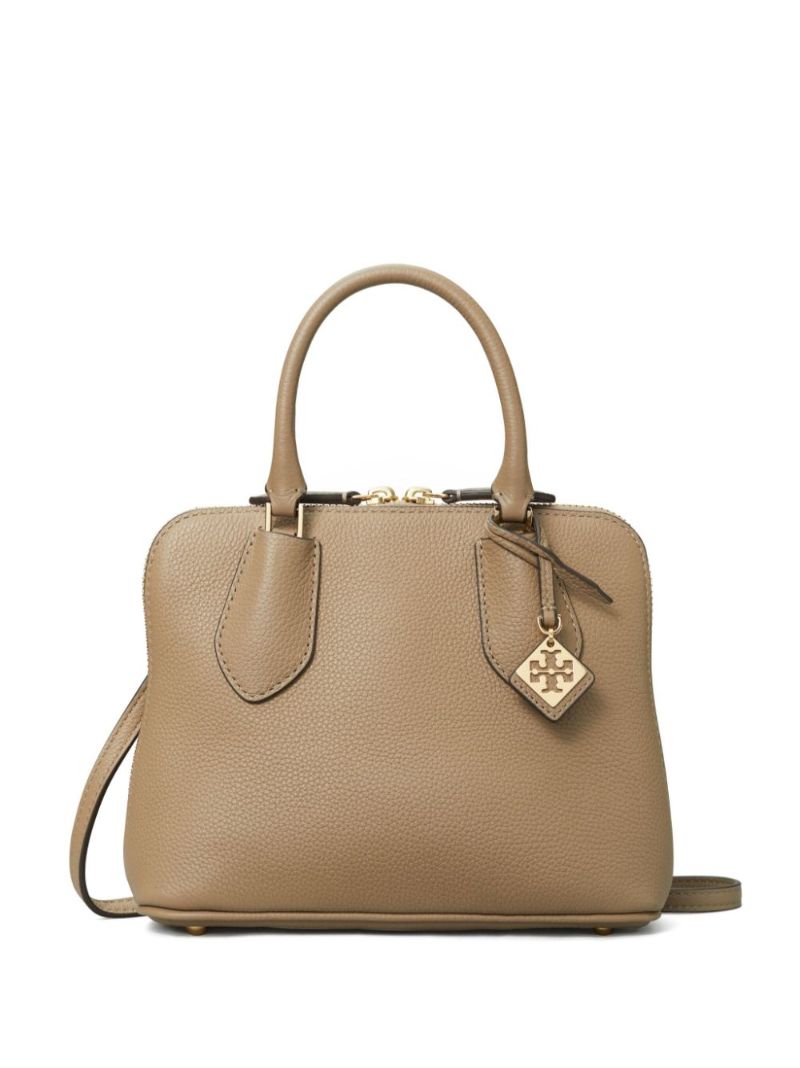 Neutral Mini Swing Leather Satchel Bag