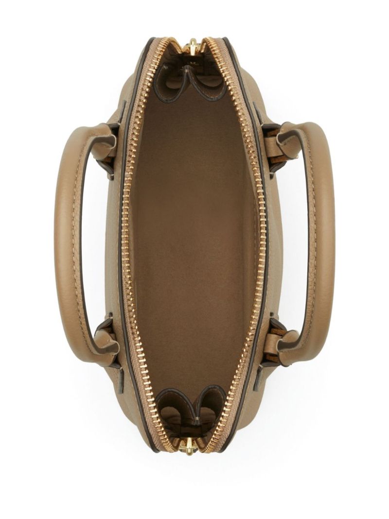 Neutral Mini Swing Leather Satchel Bag