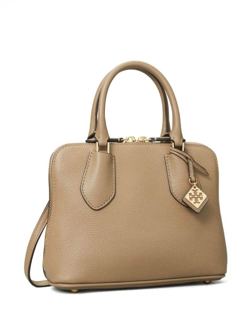 Neutral Mini Swing Leather Satchel Bag