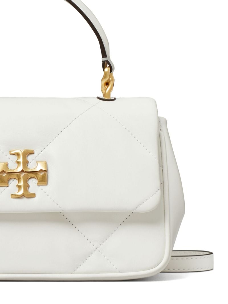 White Kira Diamond Quilt Tote Bag