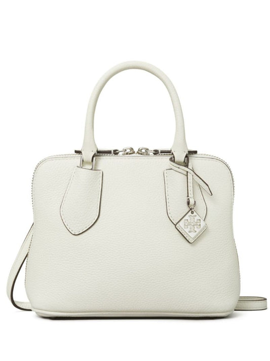 White Mini Swing Leather Satchel Bag