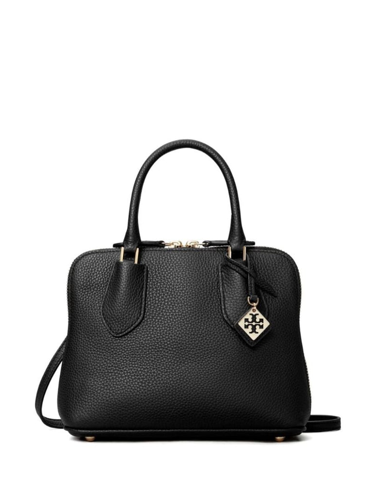 Black Mini Swing Leather Satchel Bag