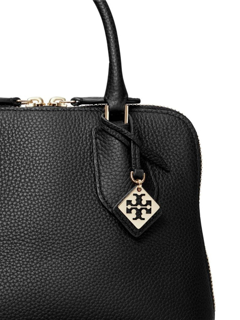 Black Mini Swing Leather Satchel Bag