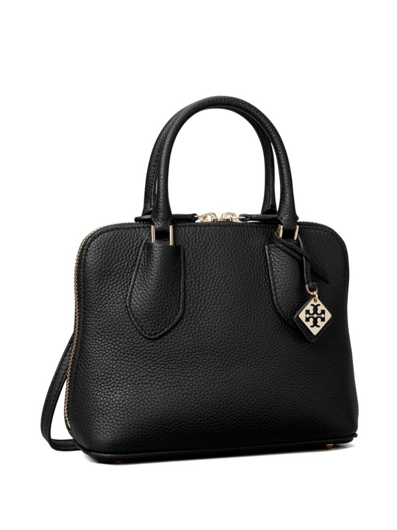 Black Mini Swing Leather Satchel Bag