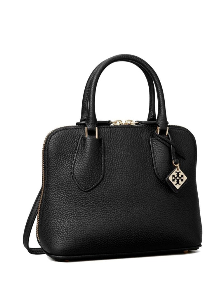 Black Mini Swing Leather Satchel Bag