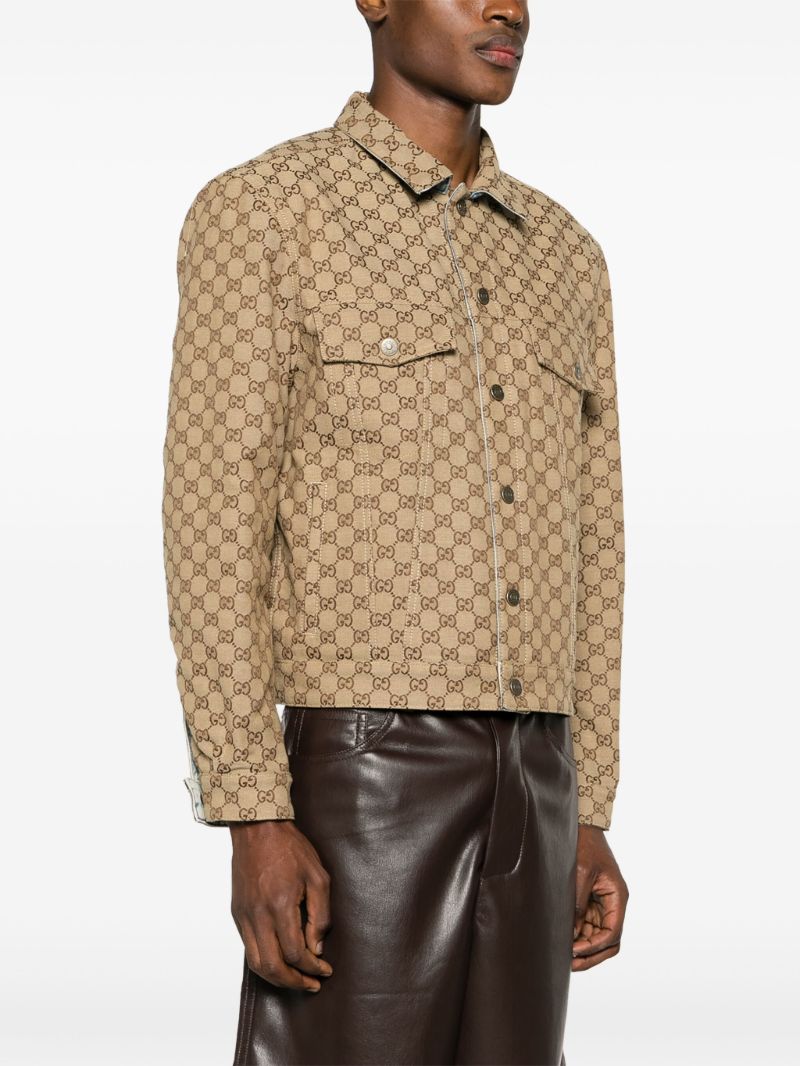 Blue Gg Canvas Reversible Denim Jacket