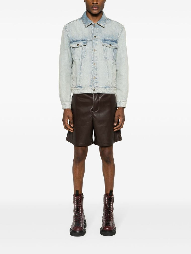 Blue Gg Canvas Reversible Denim Jacket