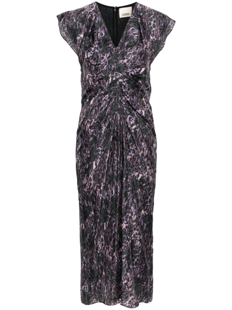 Purple Lyndsay Animal-print Dress
