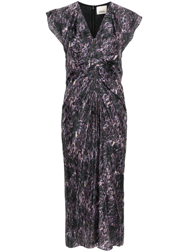 Purple Lyndsay Animal-print Dress