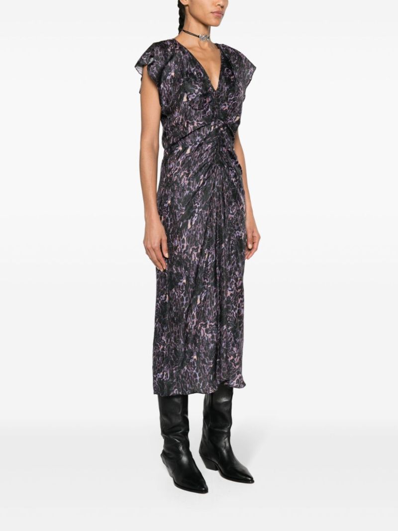 Purple Lyndsay Animal-print Dress