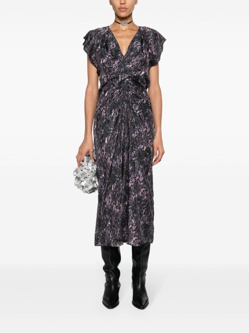 Purple Lyndsay Animal-print Dress