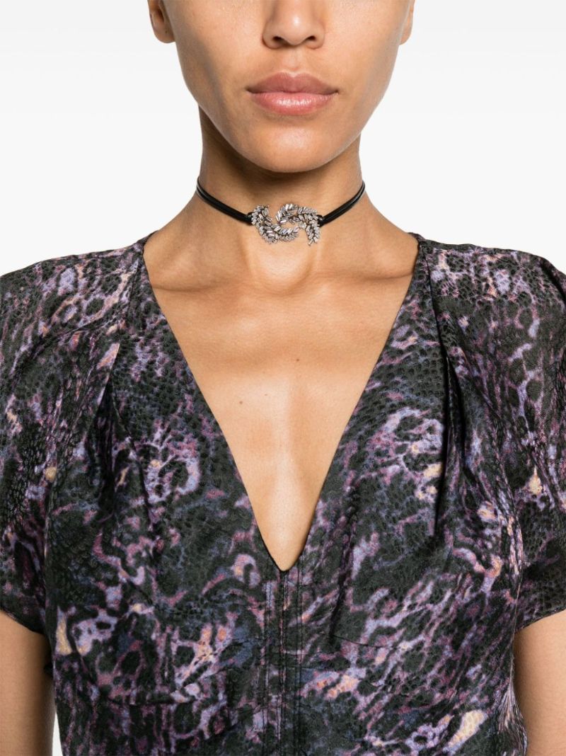Purple Lyndsay Animal-print Dress
