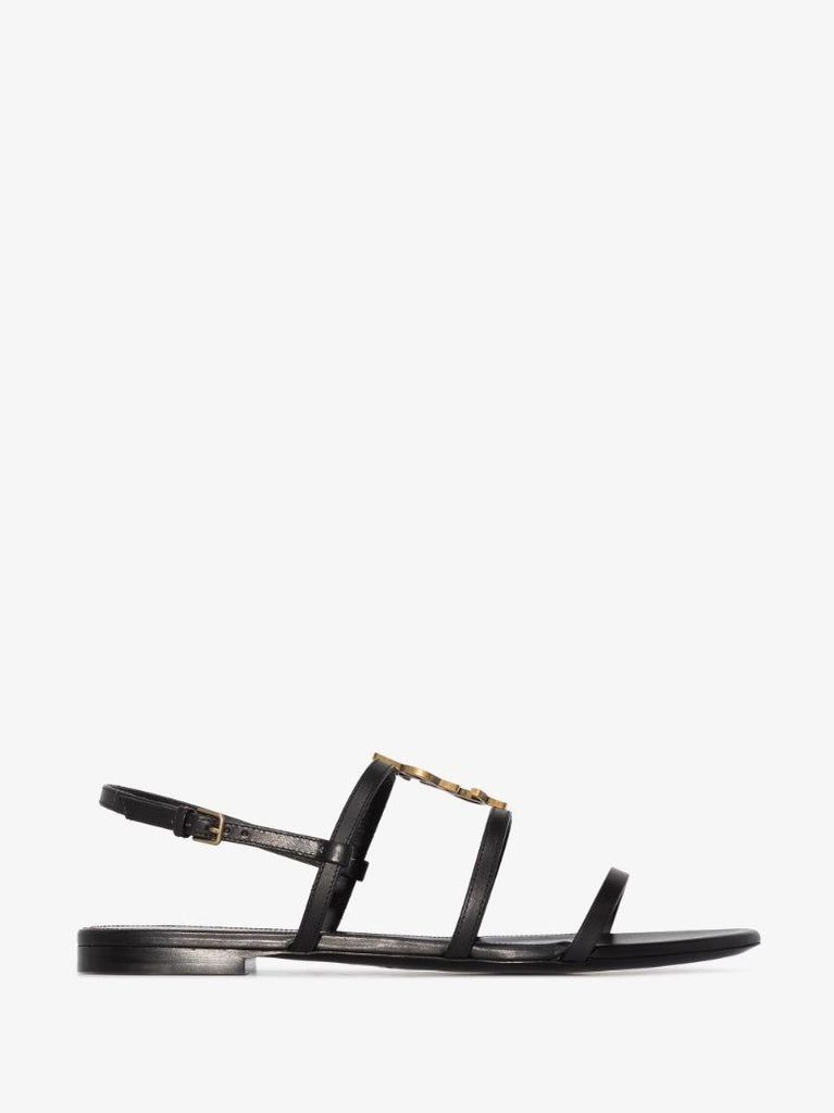 Black Cassandra Leather Sandals