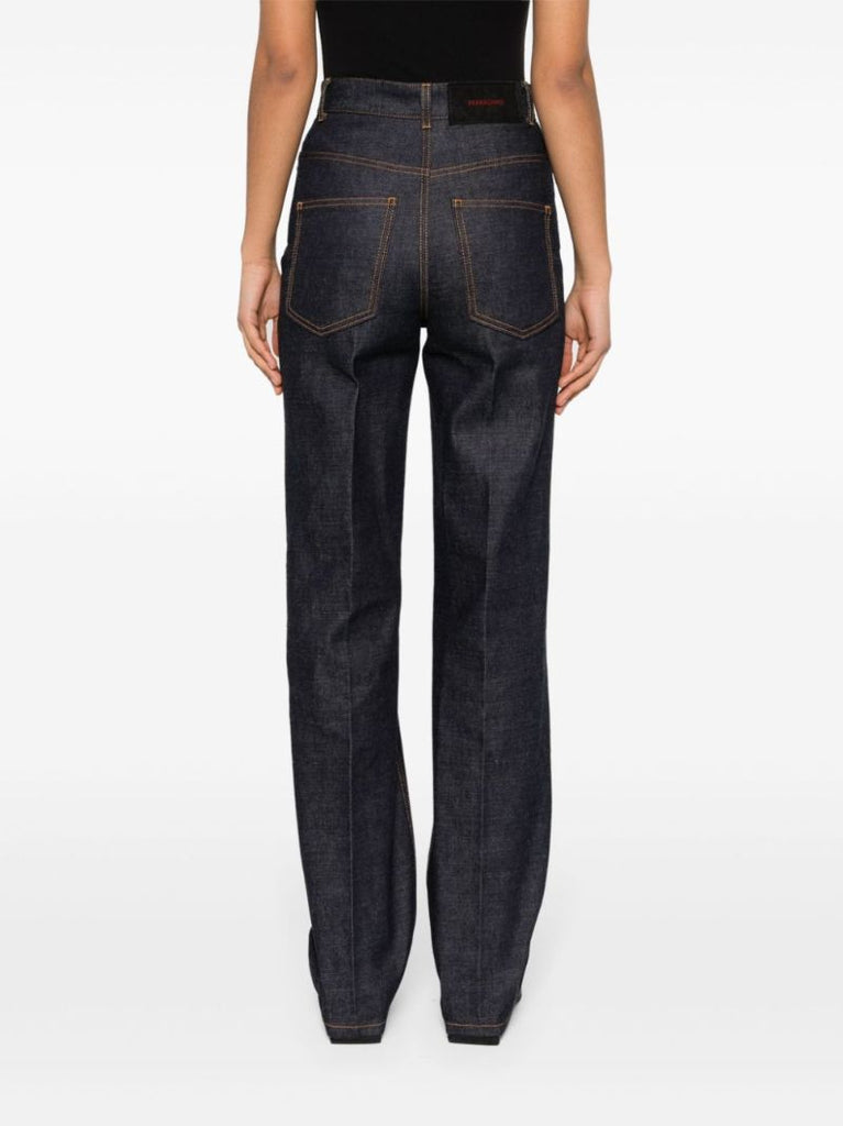 Blue Wide-leg Jeans