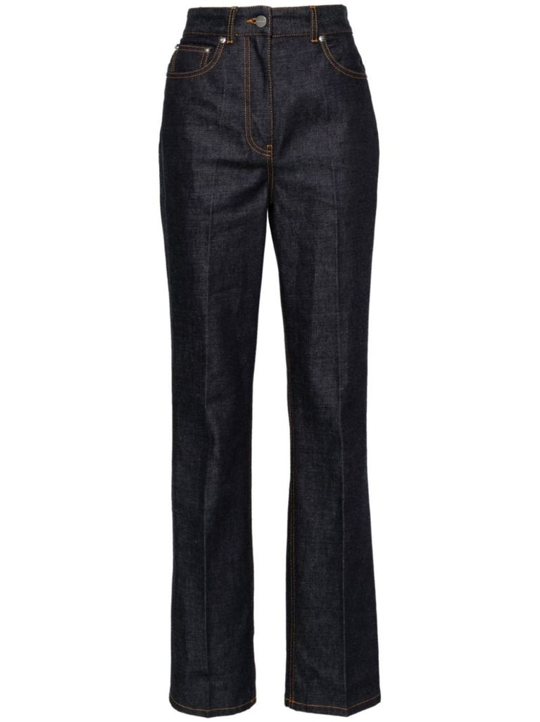 Blue Wide-leg Jeans