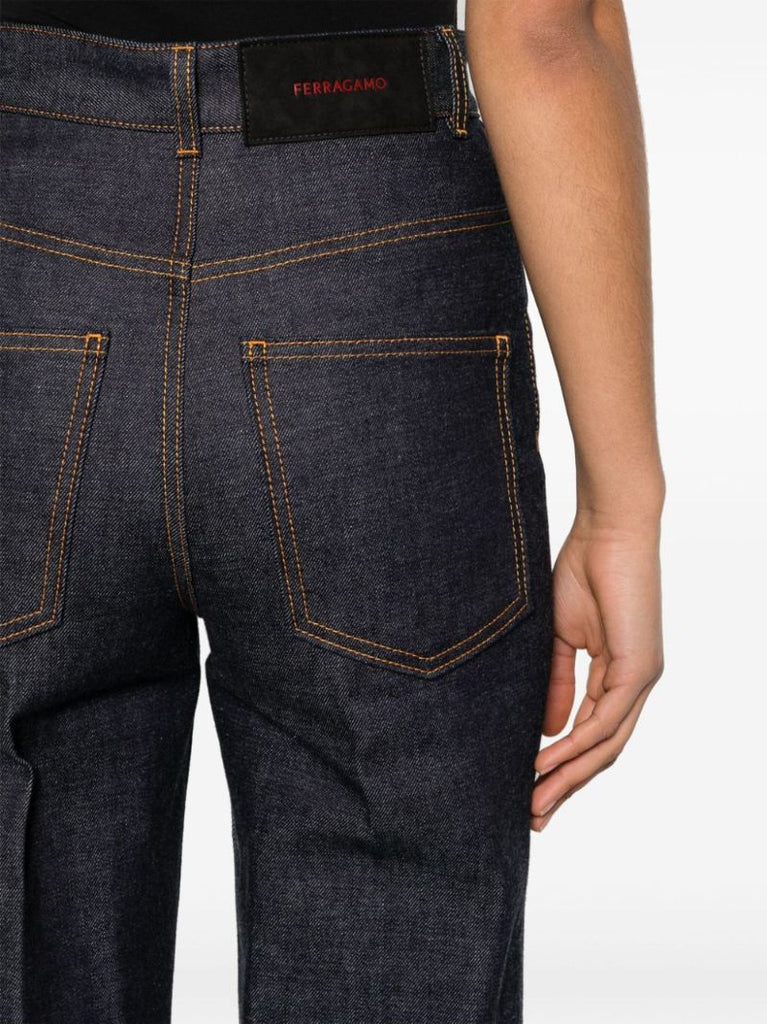 Blue Wide-leg Jeans