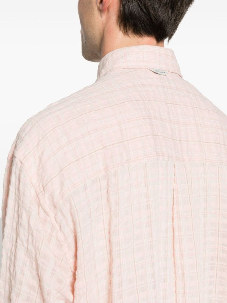 Pink Borrowed Seersucker Shirt