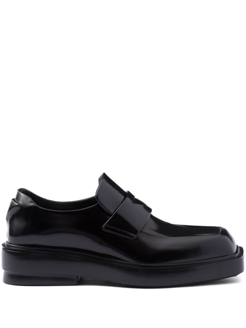Black Leather Penny Loafers