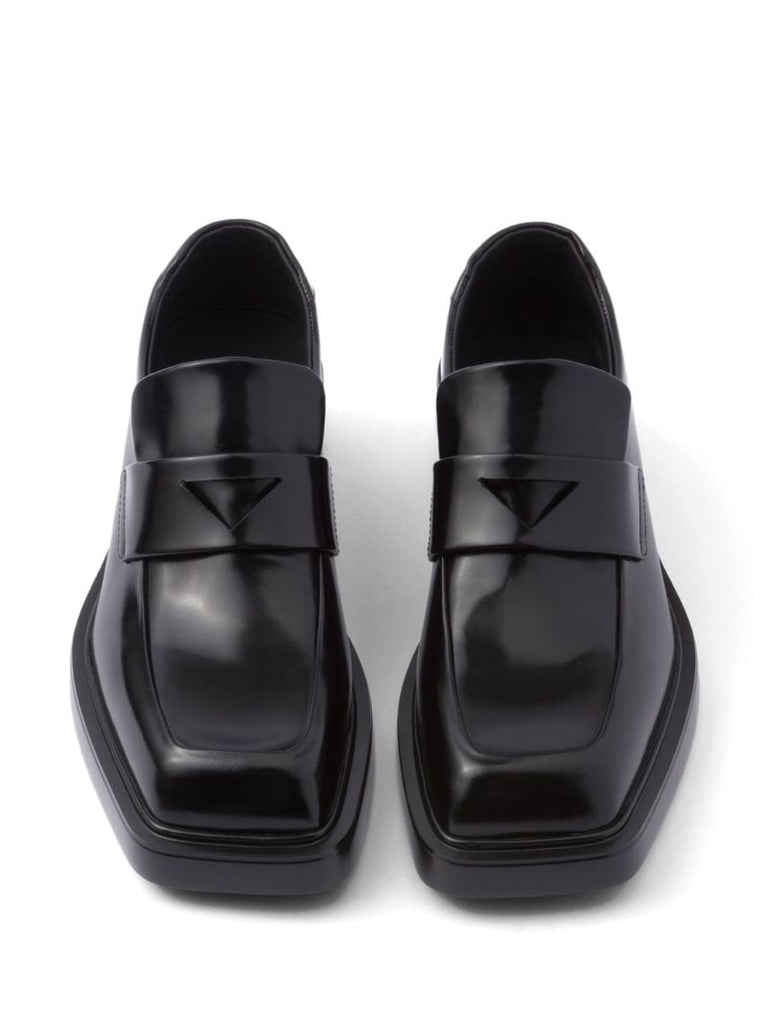 Black Leather Penny Loafers