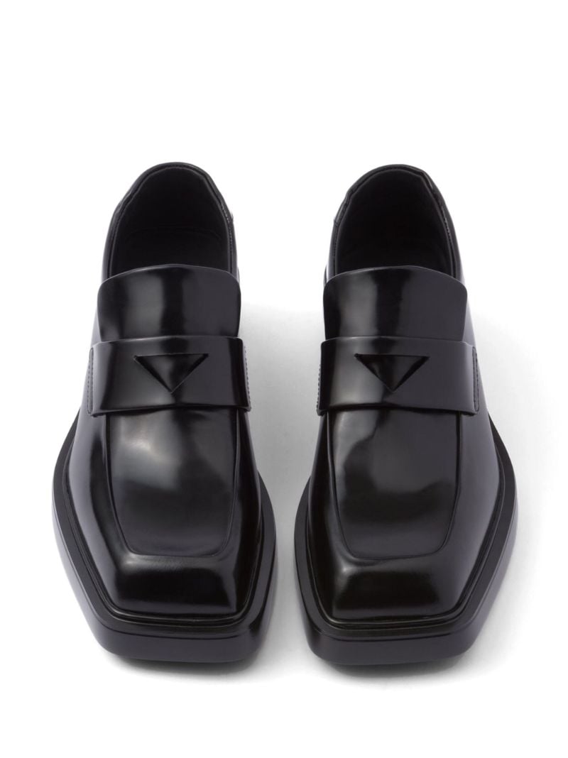 Black Leather Penny Loafers