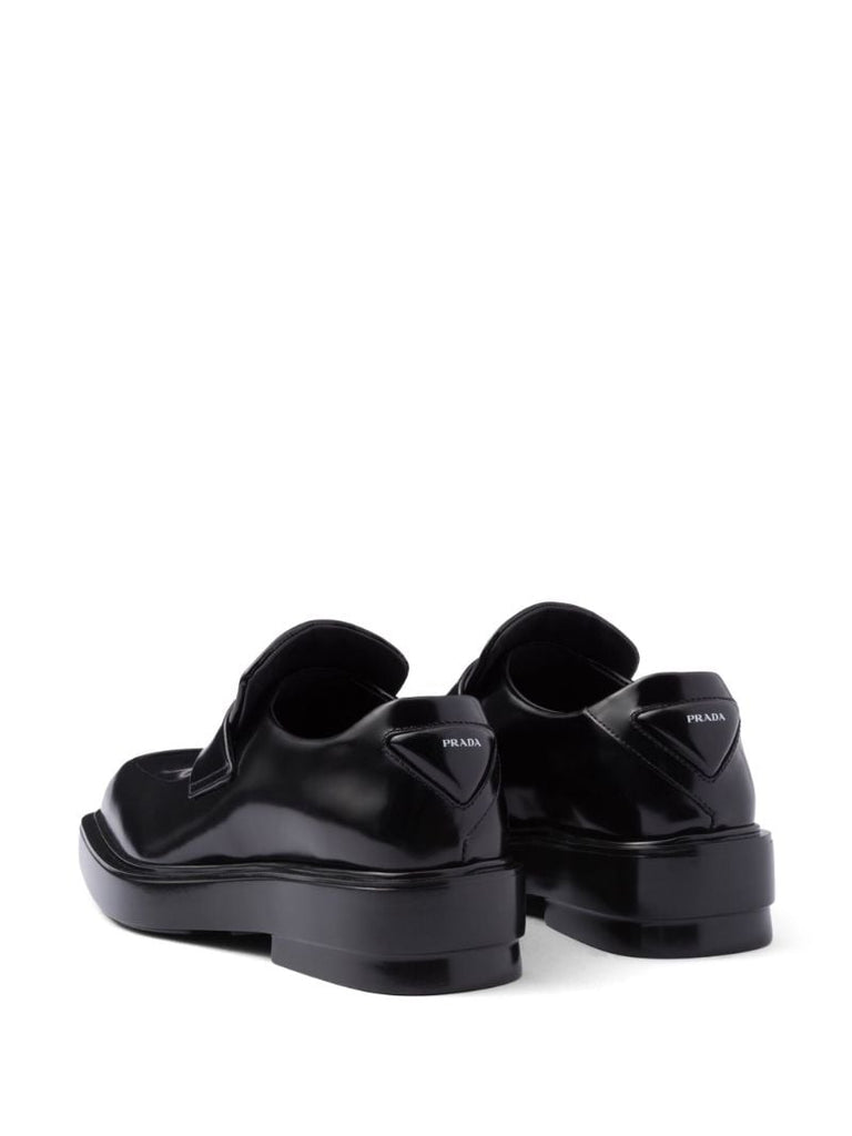 Black Leather Penny Loafers