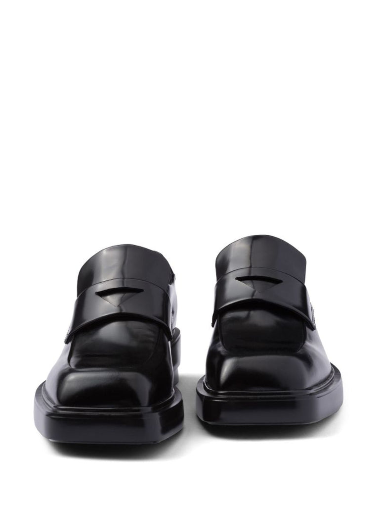 Black Leather Penny Loafers