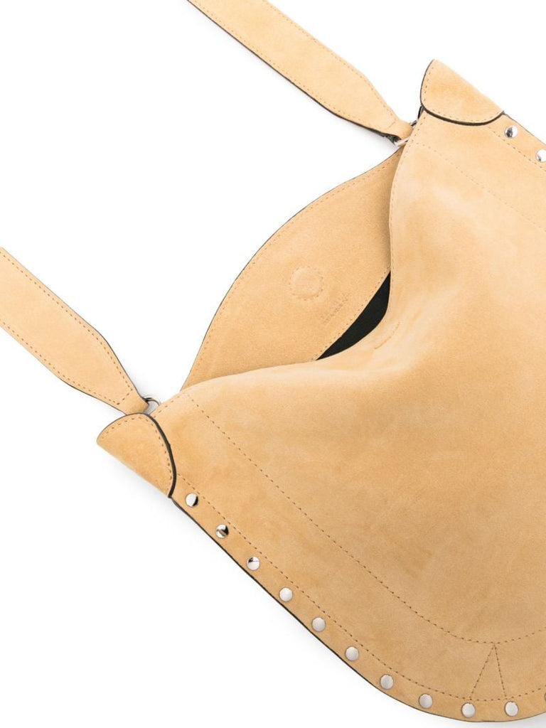 Neutral Oskan Soft Suede Shoulder Bag