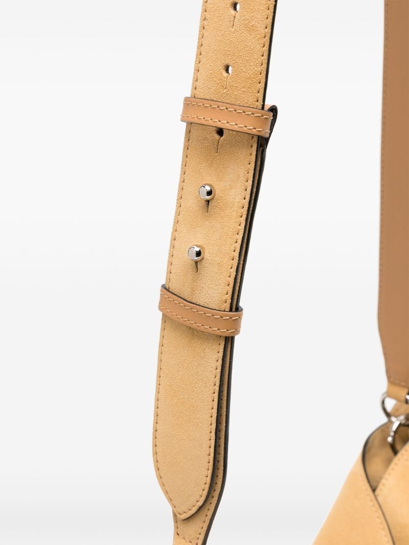 Neutral Oskan Soft Suede Shoulder Bag