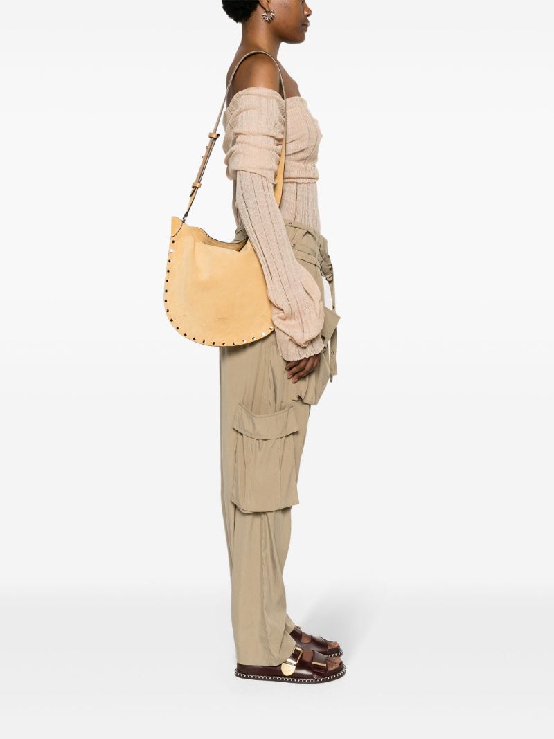 Neutral Oskan Soft Suede Shoulder Bag