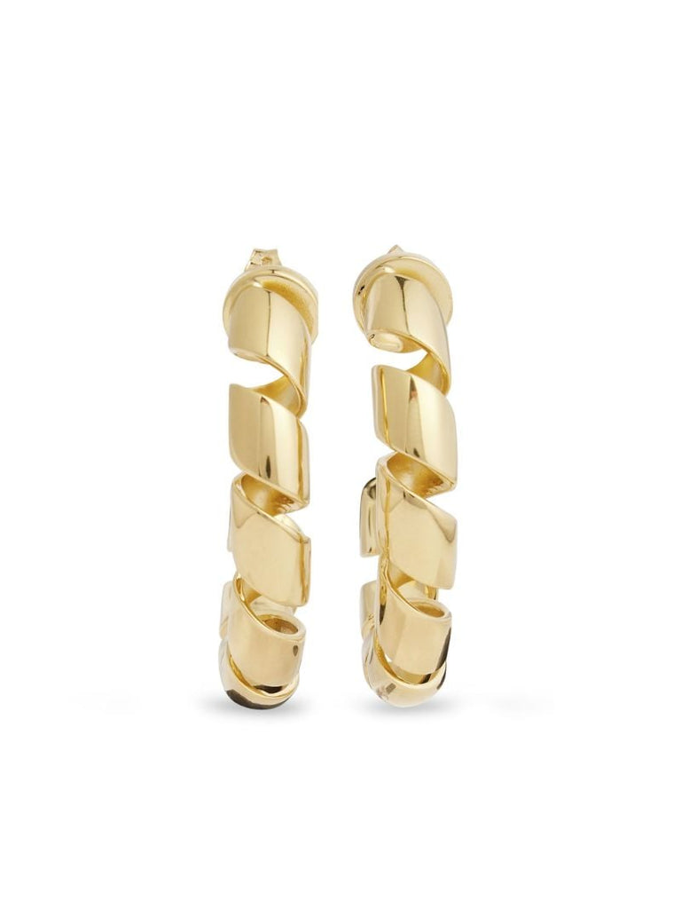 Gold-tone Xl Link Twist Earrings