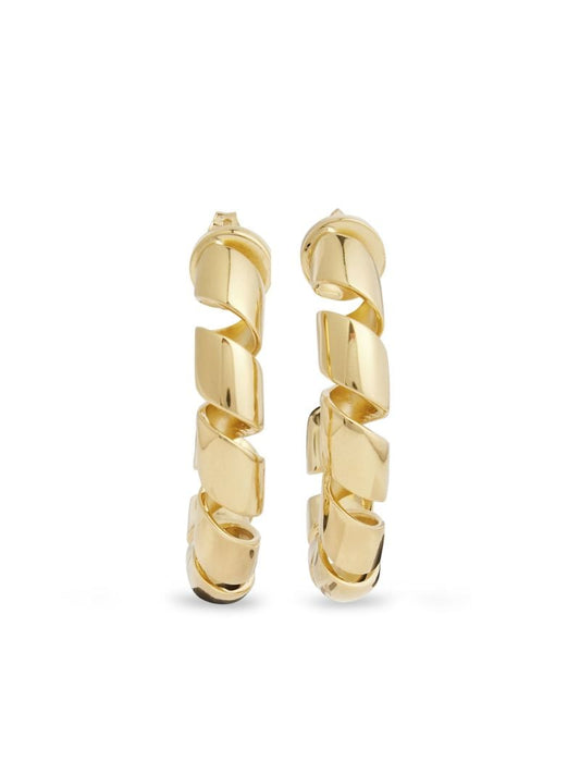 Gold-tone Xl Link Twist Earrings