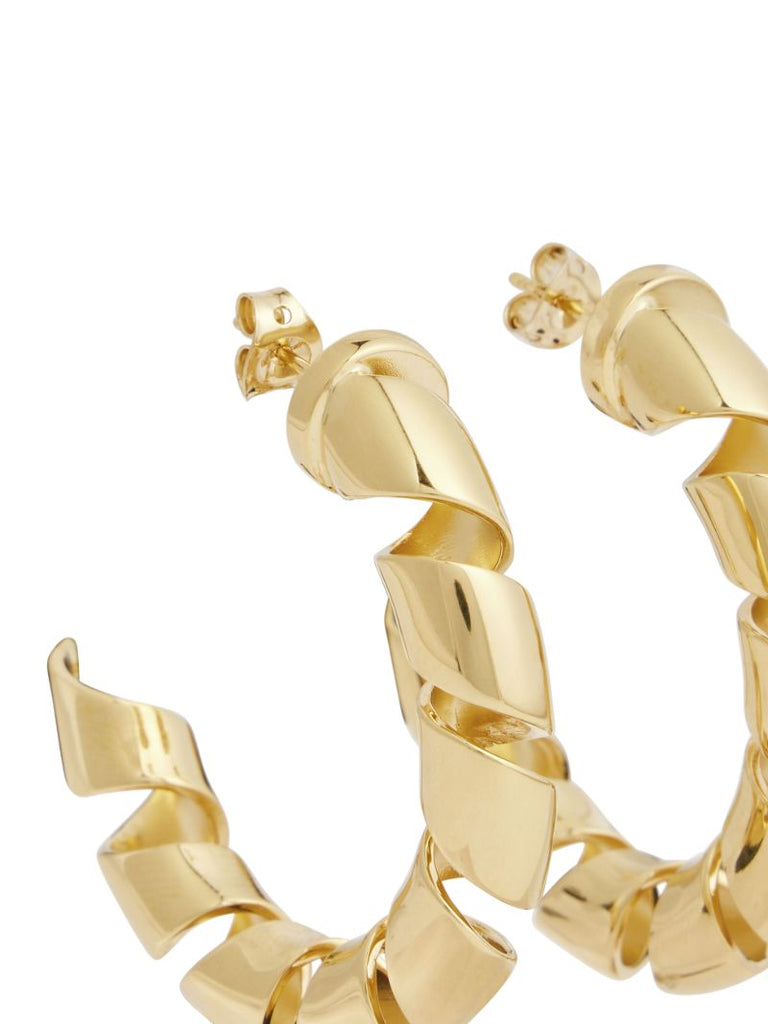 Gold-tone Xl Link Twist Earrings