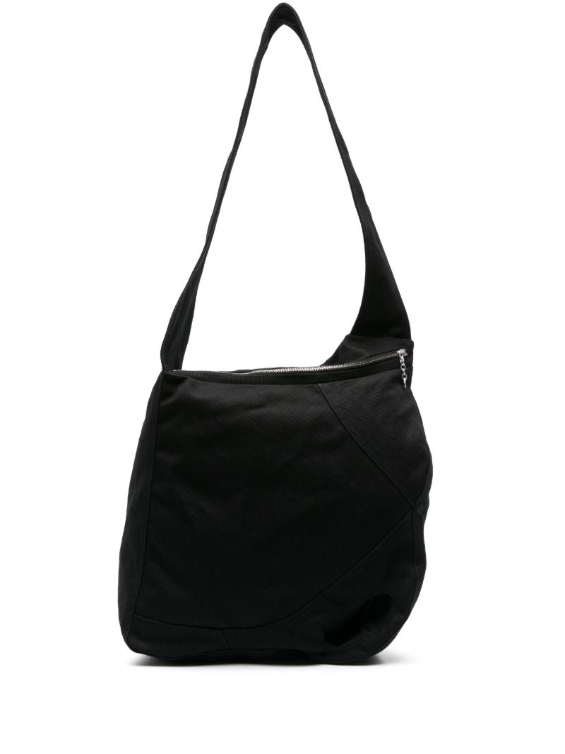 Black Deultum Cotton Cross Body Bag