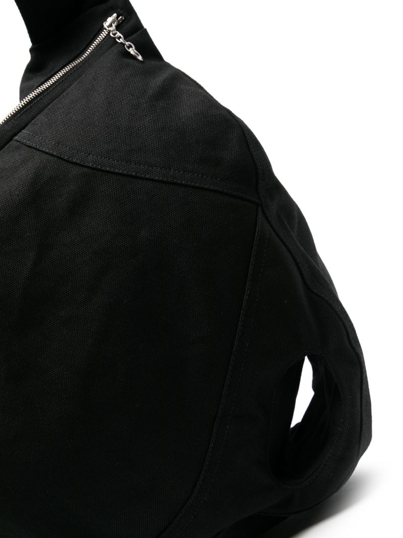 Black Deultum Cotton Cross Body Bag