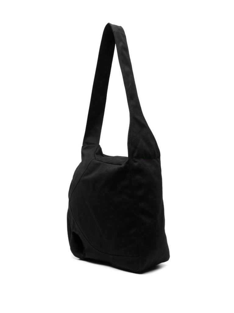 Black Deultum Cotton Cross Body Bag